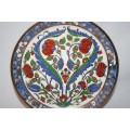 A beautifully made original Greek Keramikos Potteries hand painted plate with gorgeous bold colours