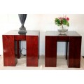 Two awesome sturdy "square" coffee/ occasional tables with loads of appeal - price/table