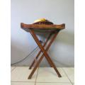 A vintage wooden butlers tray w/ removable tray - perfect for extra surface space around the house