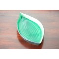 Wonderful "leaf" shaped porcelain bowl with a gorgeous textured/ detailed centre