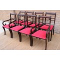 8x magnificent solid mahogany dining chairs incl. 2x carvers & 6x comfortable chairs - price/chair