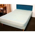 A stunning upholstered double-bed buttoned headboard with a Warner mattress & base.RS17Bed