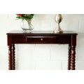 A beautiful and stylish single-drawer console/ hall table with gorgeous turned "bobbin" legs