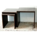 A fabulous set of "modern" styled stacking/ nesting tables, stunning in any living area in the home