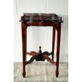 An incredible antique Oriental "Chippendale" George III hand carved mahogany "Silver Table"