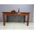 Beautiful character solid Oregon kitchen farm table/ desk - stunning in a large kitchen!
