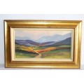 A lovely original signed "Lente Meyer" framed painting of a landscape - wonderful art - RS17AB