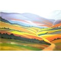 A lovely original signed "Lente Meyer" framed painting of a landscape - wonderful art - RS17AB