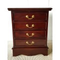 A wonderful Mahogany four-drawer pedestal/ chest of drawers with brass handles in good condition