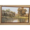 A stunning original signed "David Johnson" framed landscape painting - remarkable art - RS17AB
