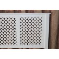 A lovely white painted wooden double bed headboard - amazing in a themed bedroom!RS17Bed
