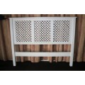 A lovely white painted wooden double bed headboard - amazing in a themed bedroom!RS17Bed