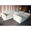 2x top quality XL Coricraft (2,5m long) fabric sofa couches in excellent condition - price/couch