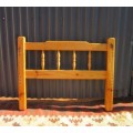 **RS17** Two natural pine spindle "single bed" size headboards in good condition. Bid/headboard