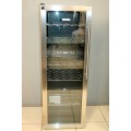An incredible brushed steel Kelvinator # K1280WS wine cellar/ cooler fridge in fantastic condition