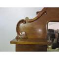 **RS17** An incredible carved Rosewood buffet mirror w stunning scroll detailing and bevelled mirror