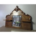 **RS17** An incredible carved Rosewood buffet mirror w stunning scroll detailing and bevelled mirror
