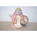 An awesome vintage hand painted "character" grandmother mouse ornamental ceramic teapot