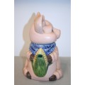 **RS17** A fabulous vintage hand painted "character" piglet ornamental collectable ceramic teapot