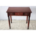 A gorgeous antique solid Teak occasional coffee table w/ three drawers - perfect for a lamp or vase