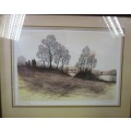 Superbly painted & framed James Moore's Winter Morning landscape print in great condition - RS17Sale