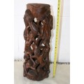 A stunning wooden heavy "African family carving" - wonderfully done and perfect on display!!!
