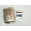 An exquisite antique (1905) hallmarked "Thomas Bishton" sterling silver engraved calling card case
