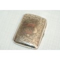 An exquisite antique (1905) hallmarked "Thomas Bishton" sterling silver engraved calling card case
