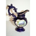 **RS17** Two gorgeous vintage Portuguese made cobalt blue "Alcobaca" porcelain ornaments