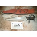 A HUGE original 1988 Rambo III Bowie knife in its original box with the sheath and certificate