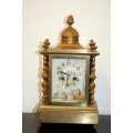 A superbly rare pre-1900's French made L. Marti Medaille D'Argent 1889 brass mantle clock