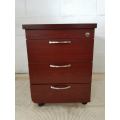 Very useful & practical office pedestal w/ three spacious drawers on its original castors - RS17Sale