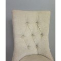 A stylish and beautifully upholstered hi-back occasional chair in a quality linen upholstery fabric