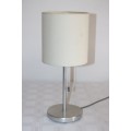 **RS17** A lovely brushed steel desk/ table lamp with a stunning shade in very good condition