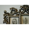 A beautiful ornate silver moulded 3-picture photo frame in great condition - Perfect for family pics