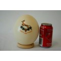 **RS17** An awesome "1995 Rugby World Cup" commemorative ostrich egg on a wooden ring display stand