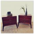 Two wonderfully charming Retro 1970's bedside pedestals a low design and two spacious drawers each!!