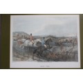 A wonderful framed vintage "British Hunting Scene" print titled "Full Cry" by WJ Shayer - RS17Sale
