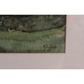 **RS17** A beautiful vintage signed "Forest Scene" watercolour painting framed behind glass
