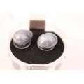 A stunning pair of black cultured baroque pearl earrings in a gorgeous see-through gift box