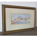 A beautiful water colour by renowned artist Francis Russel Flint "A view of Menton"