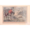 Two fabulous antique "British Hunting Scene" hand coloured etching framed in antique wooden frames