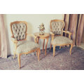 Two magnificent Victorian Oak hand carved chairs with deep button detailing in excellent condition!!