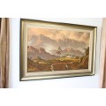 A fantastic large framed original signed "Meyer" oil painting. Stunning on a larger wall.