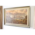 A fantastic large framed original signed "Meyer" oil painting. Stunning on a larger wall.