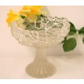 A beautiful round crystal Compote bowl with the grapes and leaves pattern - RS17Sale