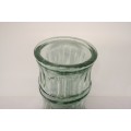 **RS17** A lovely large vintage pale green hand made vase. perfect for larger flowers.