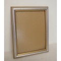 **RS17** A stunning silver and gold coloured wooden wall mounted photo frame with glass.