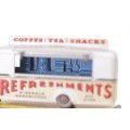 A rare original vintage (c1960) Matchbox No. 74 silver die-cast model mobile canteen in its box