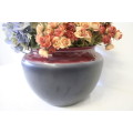 **RS17** A lovely and stylish maroon and blue large ceramic pot plant holder.